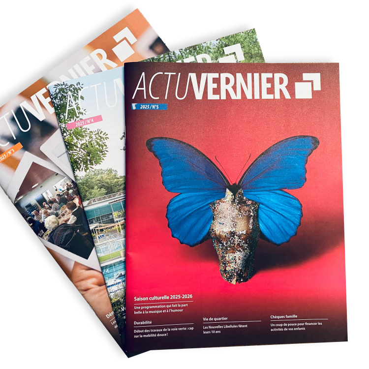 Illustrations de couverture du magazine ActuVernier