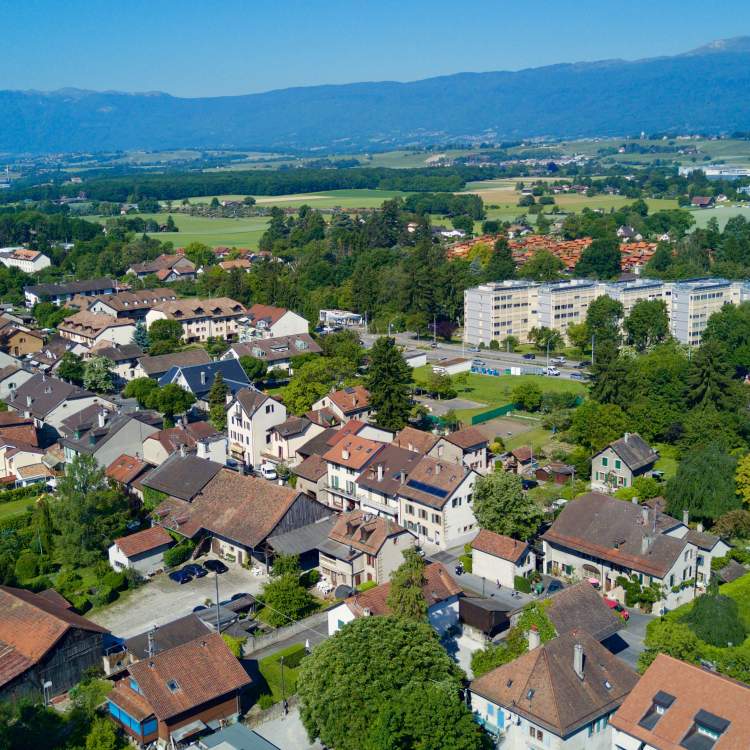 Vue aérienne de Vernier-Village