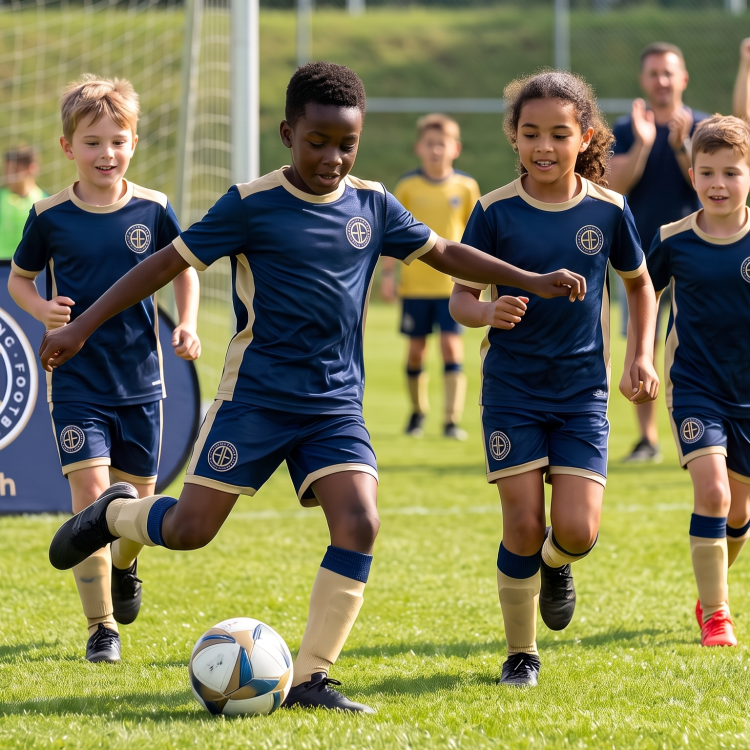 Enfants jouant au football