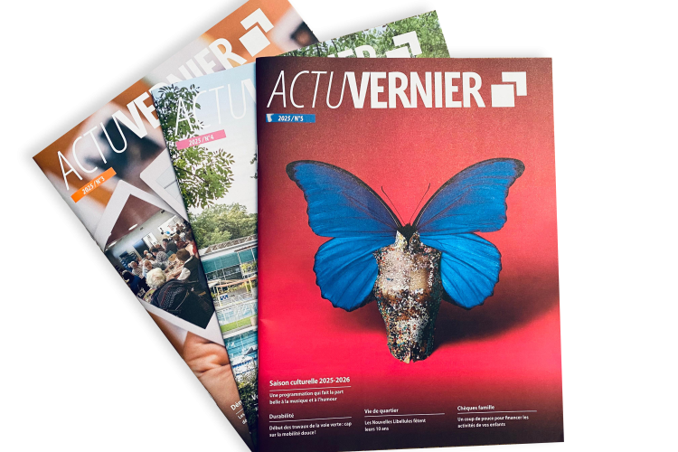Illustrations de couverture du magazine ActuVernier