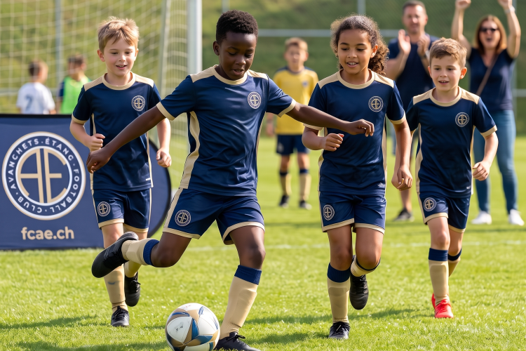 Enfants jouant au football