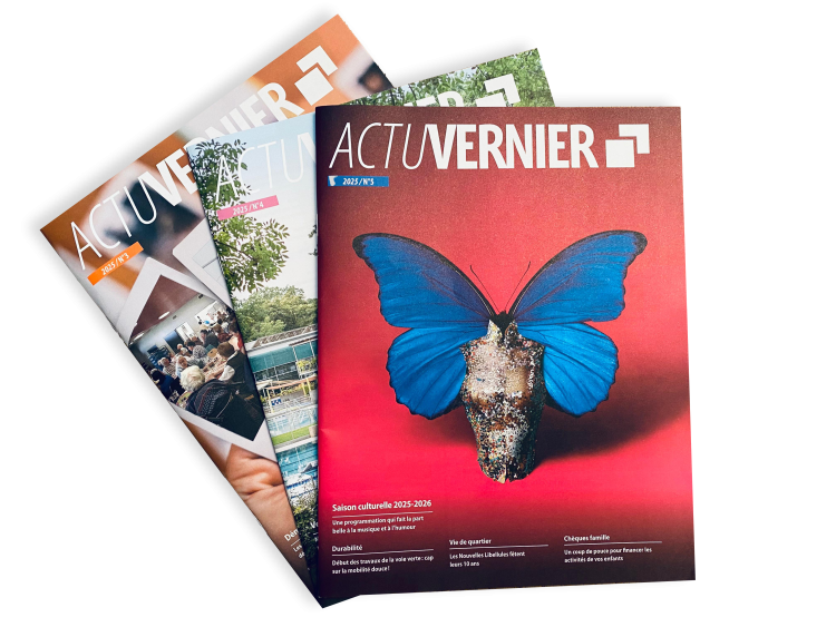 Illustrations de couverture du magazine ActuVernier