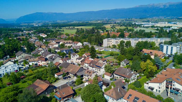 Vue aérienne de Vernier-Village