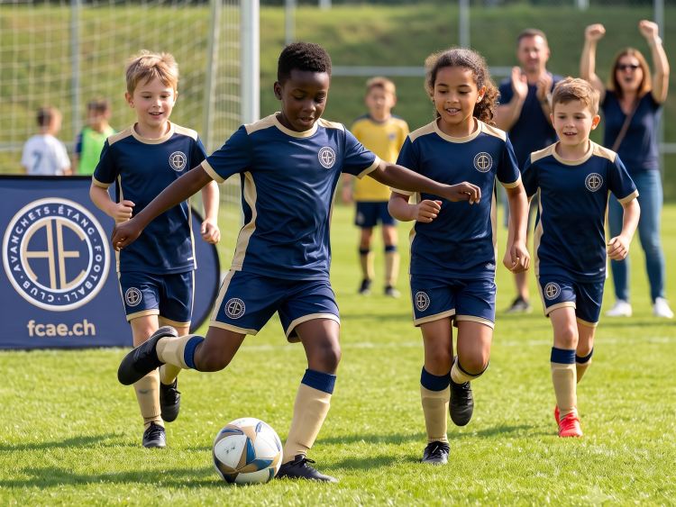 Enfants jouant au football