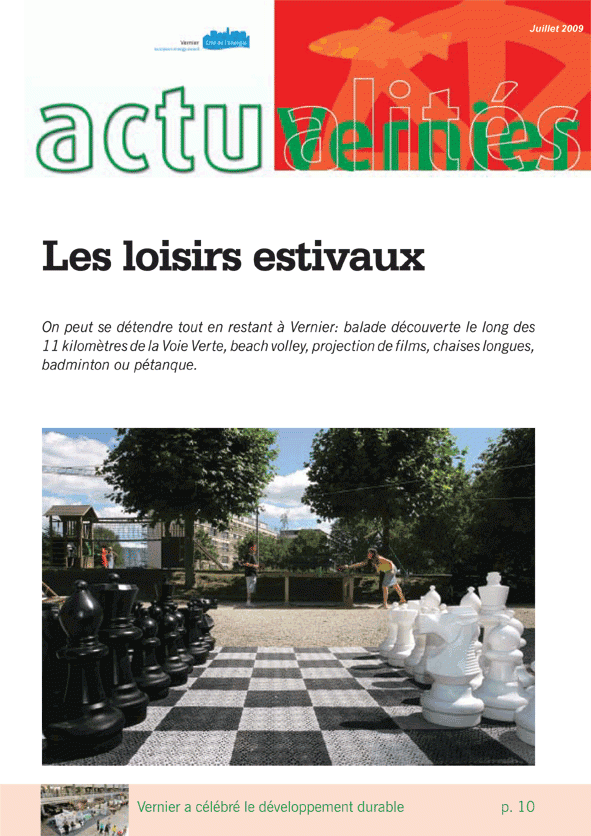 Actualités Vernier juillet 2009